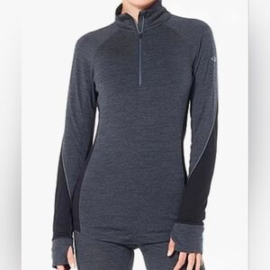 Icebreaker 260 Zone Half-Zip Base Layer Top Womens Sz.M Slim Fit